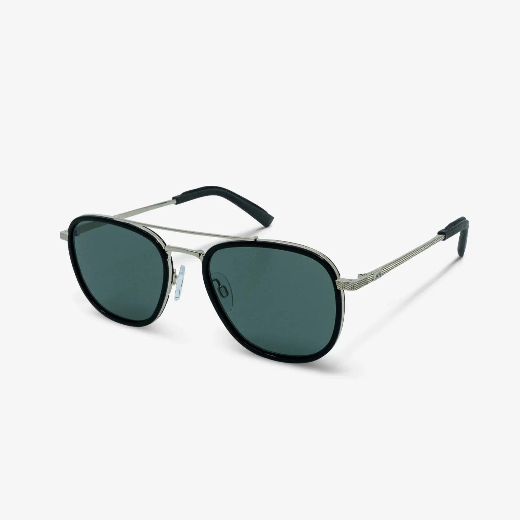 QUENTIN Silver Green Sunglasses by Messy Weekend - PUNCH Watch & Eyewear - MESSY WEEKEND