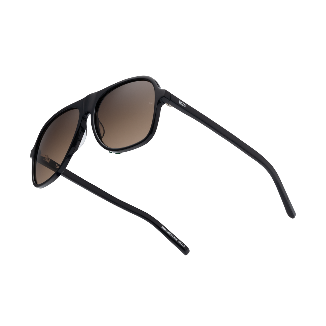 SUMI Black Oversized Aviator Acetate Sunglasses by Messy Weekend