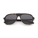 SUMI Oversized Aviator Acetate Sunglasses Dark Tortoise by Messy Weekend