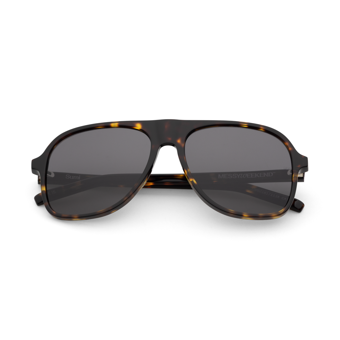 SUMI Oversized Aviator Acetate Sunglasses Dark Tortoise by Messy Weekend