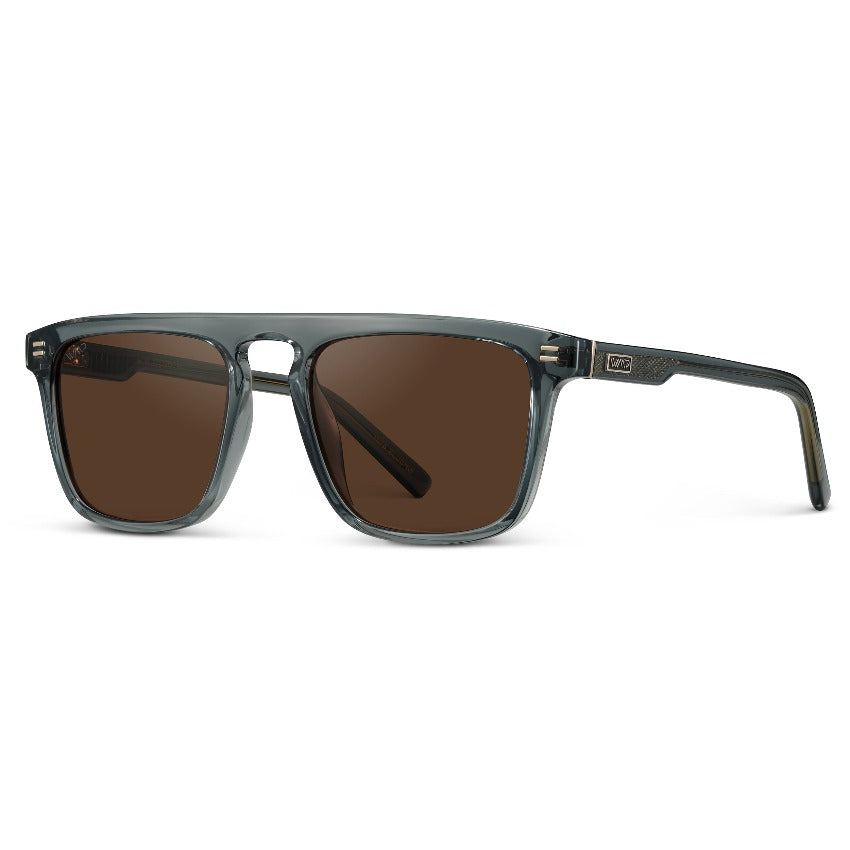 SAWYER Square Men’s Trendy Sunglasses in Nautical Crystal Blue by WMP Eyewear - Punch Watch Design 
