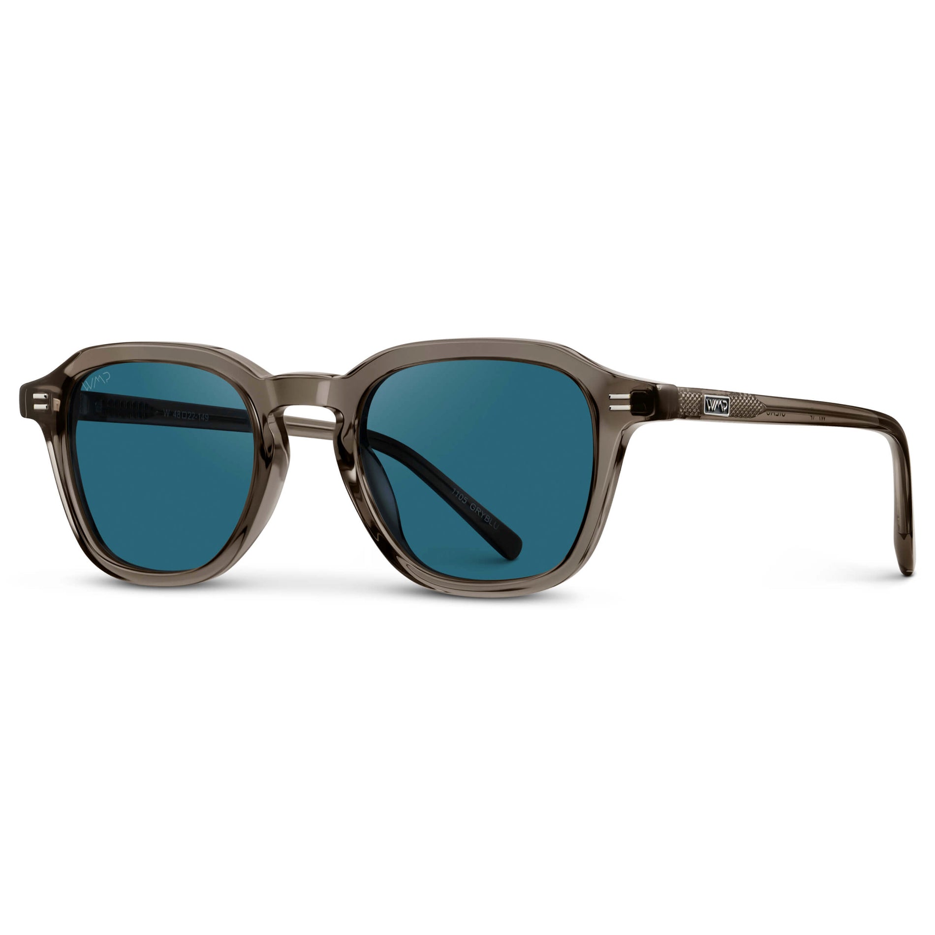 SILAS Polarized Square Sunglasses in Crystal Gunmetal by WMP Eyewear - PUNCH Watch & Eyewear - WMP Eyewear