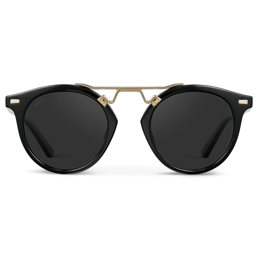 SKYLER Double Bridge Women's Sunglasses in Black by WMP Eyewear - Punch Watch Design 