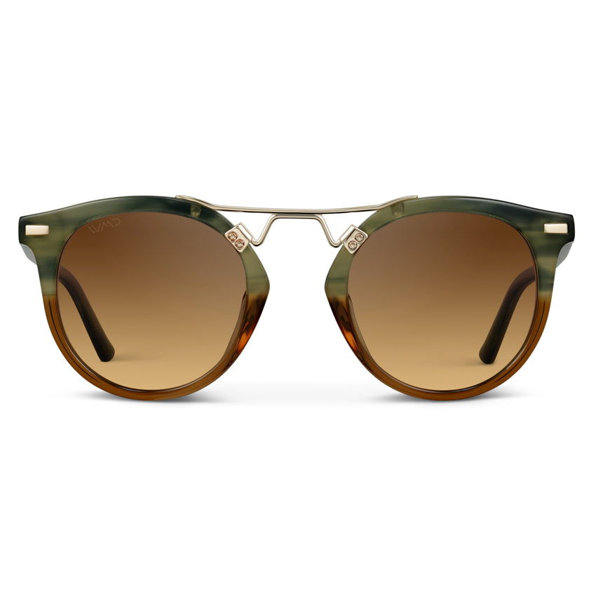 SKYLER Double Bridge Women's Sunglasses in Desert Sage by WMP Eyewear - Punch Watch Design 