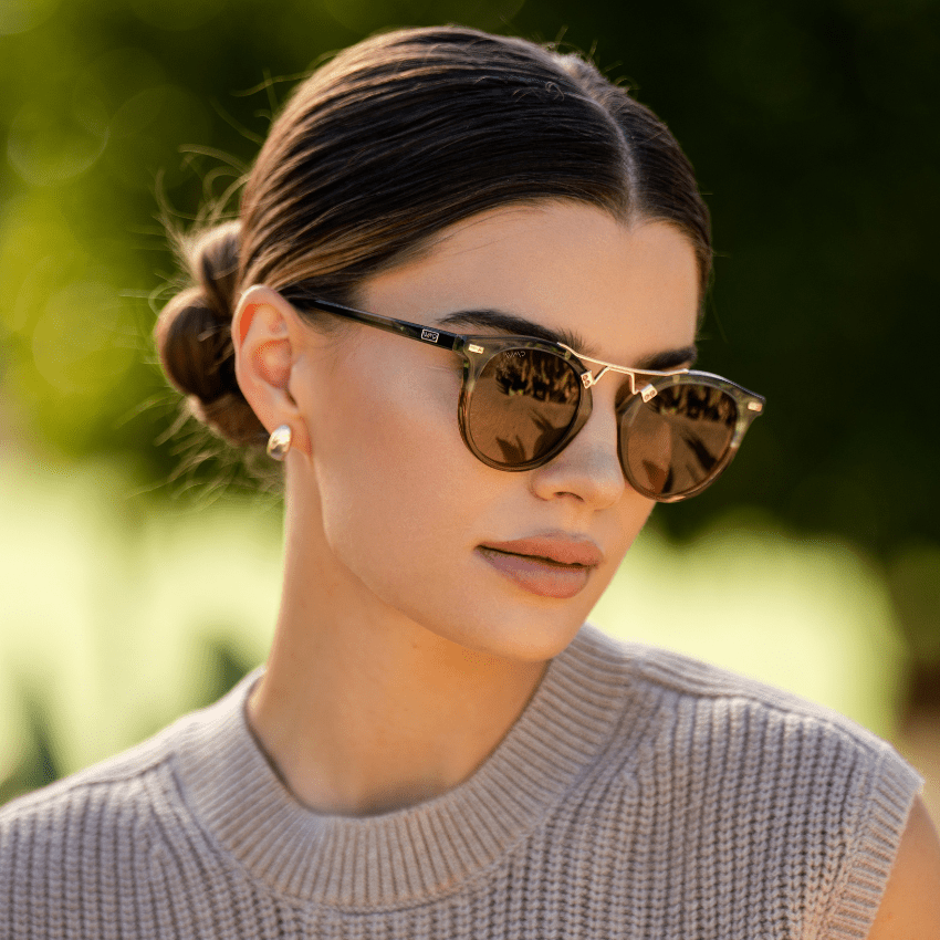 SKYLER Double Bridge Women's Sunglasses in Desert Sage by WMP Eyewear - PUNCH Watch & Eyewear - WMP Eyewear