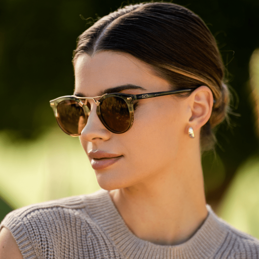 SKYLER Double Bridge Women's Sunglasses in Desert Sage by WMP Eyewear - PUNCH Watch & Eyewear - WMP Eyewear