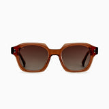 Square Hexagonal Polarised Sunglasses - TrueVivid Theo l Brown