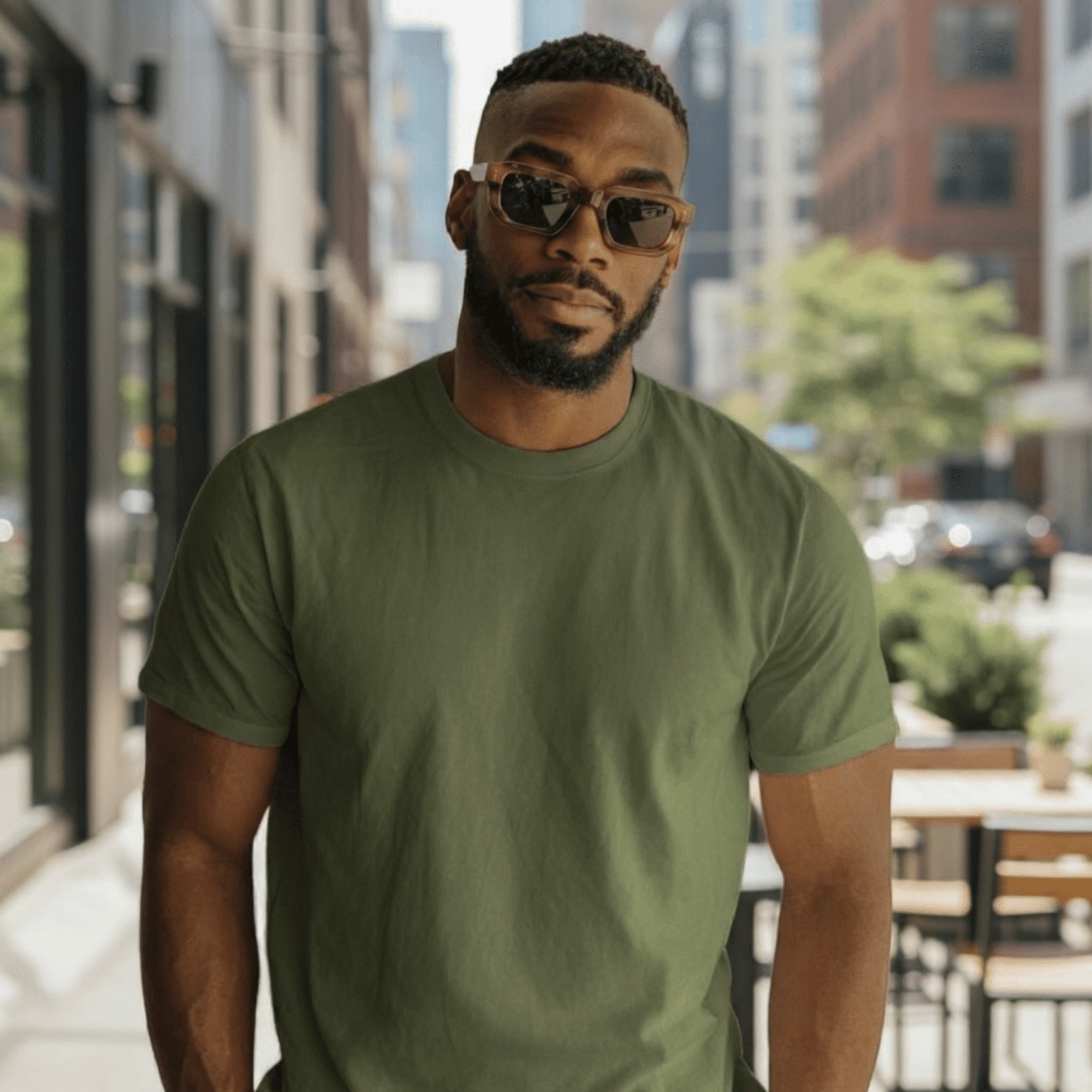 JUNA Hexagonal Thick Frame Polarised Sunglasses, Unisex, Brown Marble by TrueVivid - PUNCH Watch & Eyewear - TRUEVIVID