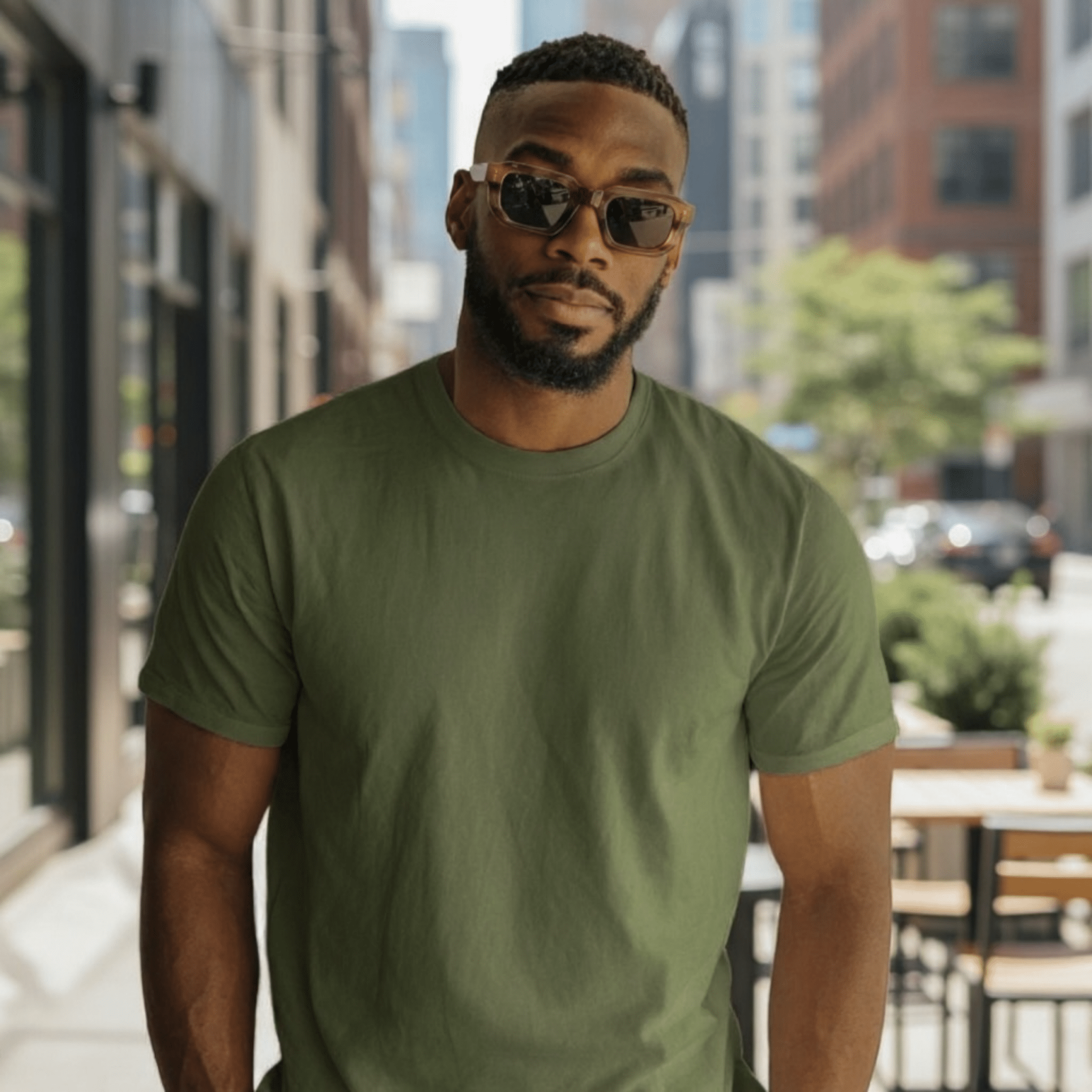 JUNA Hexagonal Thick Frame Polarised Sunglasses, Unisex, Brown Marble by TrueVivid - PUNCH Watch & Eyewear - TRUEVIVID