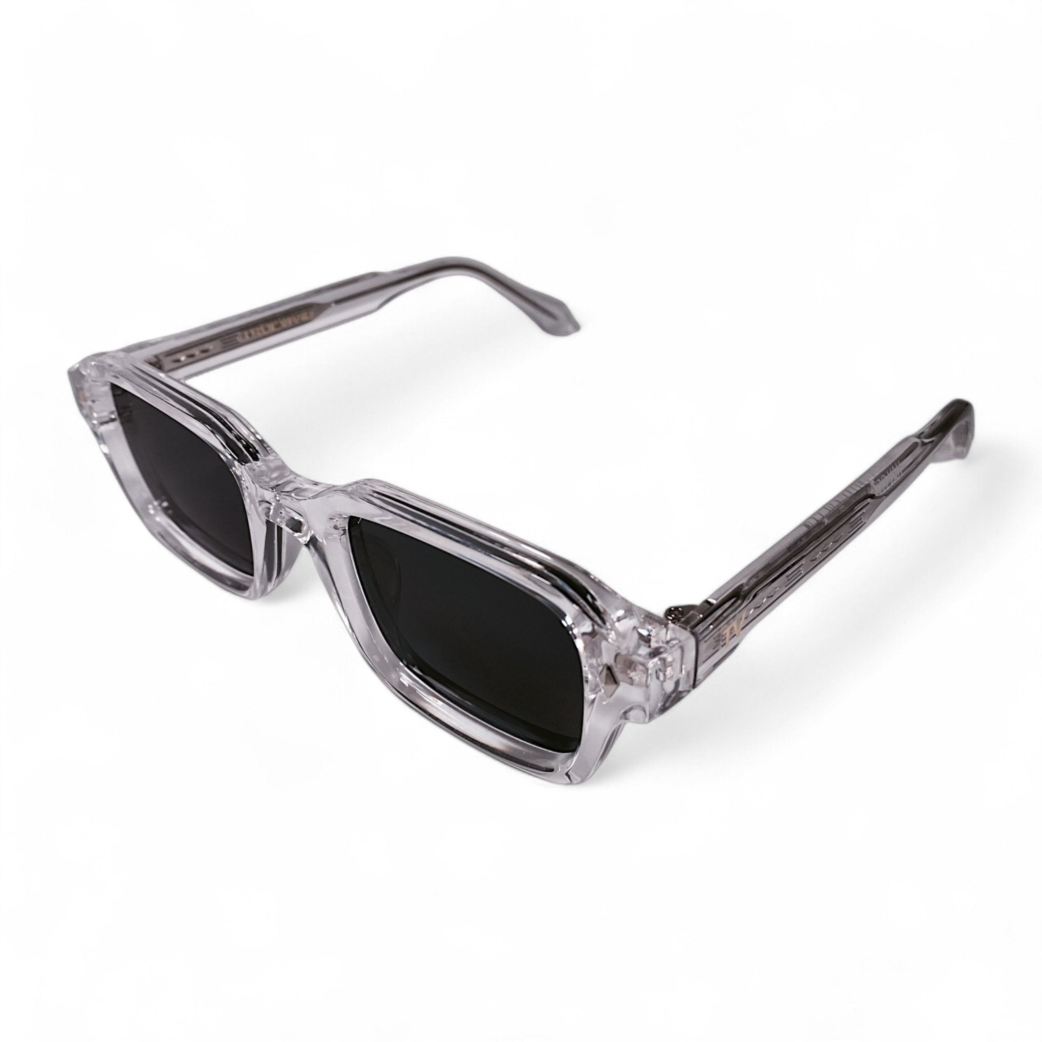 HAV Essentials Rectangular Sunglasses, Unisex, Clear, Black Lens by TrueVivid - PUNCH Watch & Eyewear - TRUEVIVID