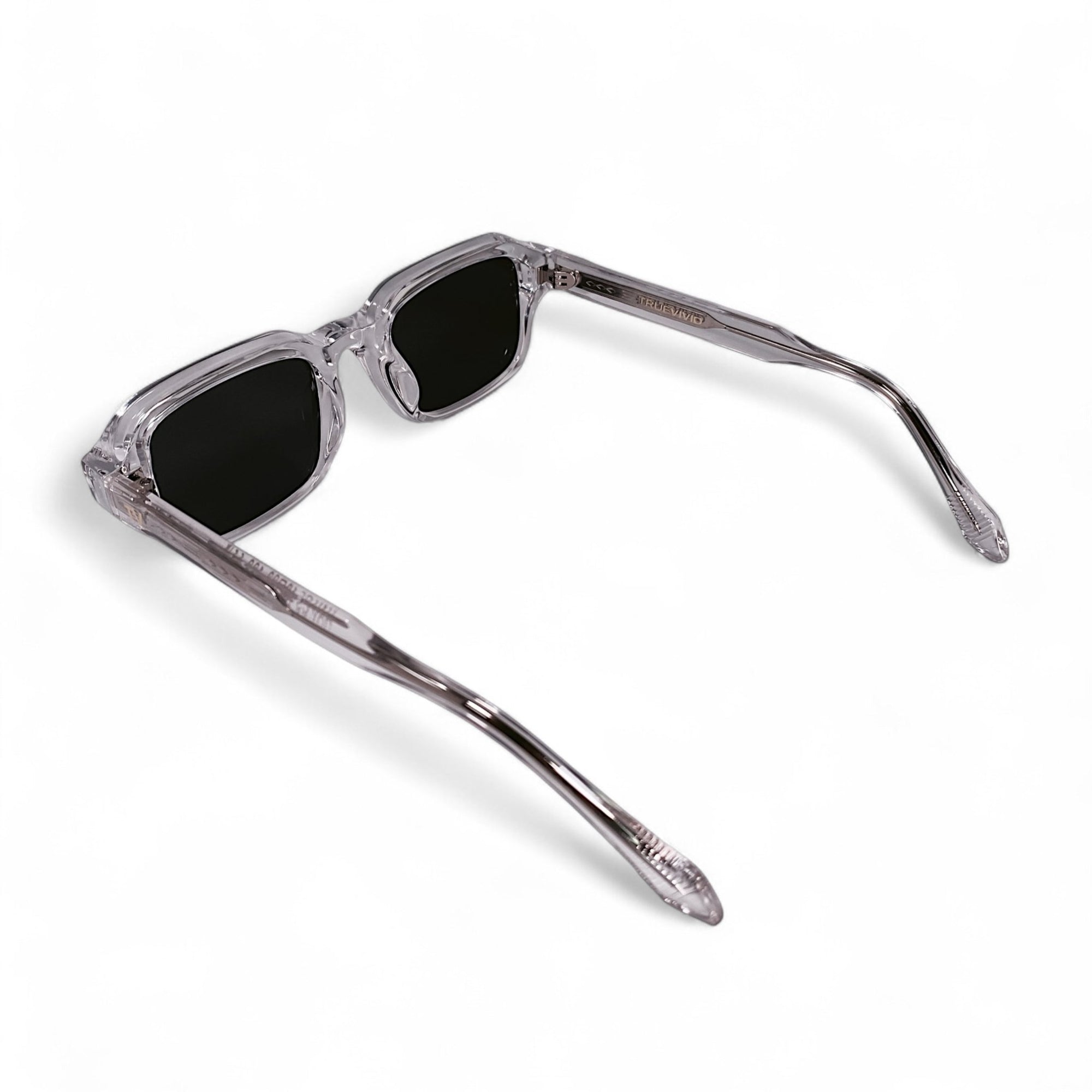 HAV Essentials Rectangular Sunglasses, Unisex, Clear, Black Lens by TrueVivid - PUNCH Watch & Eyewear - TRUEVIVID