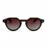 Thick Hexagonal Polarised Sunglasses - TrueVivid Loen l Green