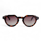 Thick Hexagonal Polarised Sunglasses - TrueVivid Loen l Brown Tortoise