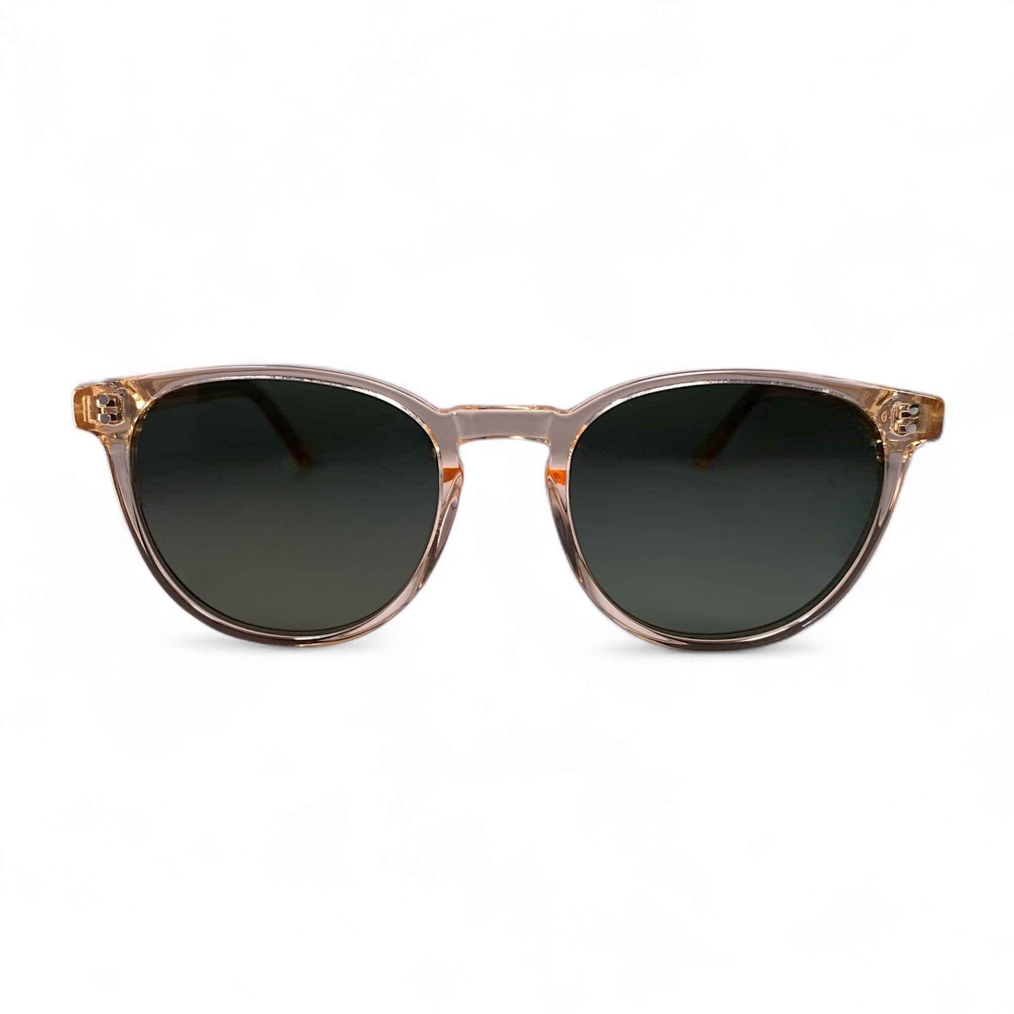 LYRA Wayfarer Polarised Sunglasses in Champagne, Green Lens by TrueVivid - PUNCH Watch & Eyewear - TRUEVIVID