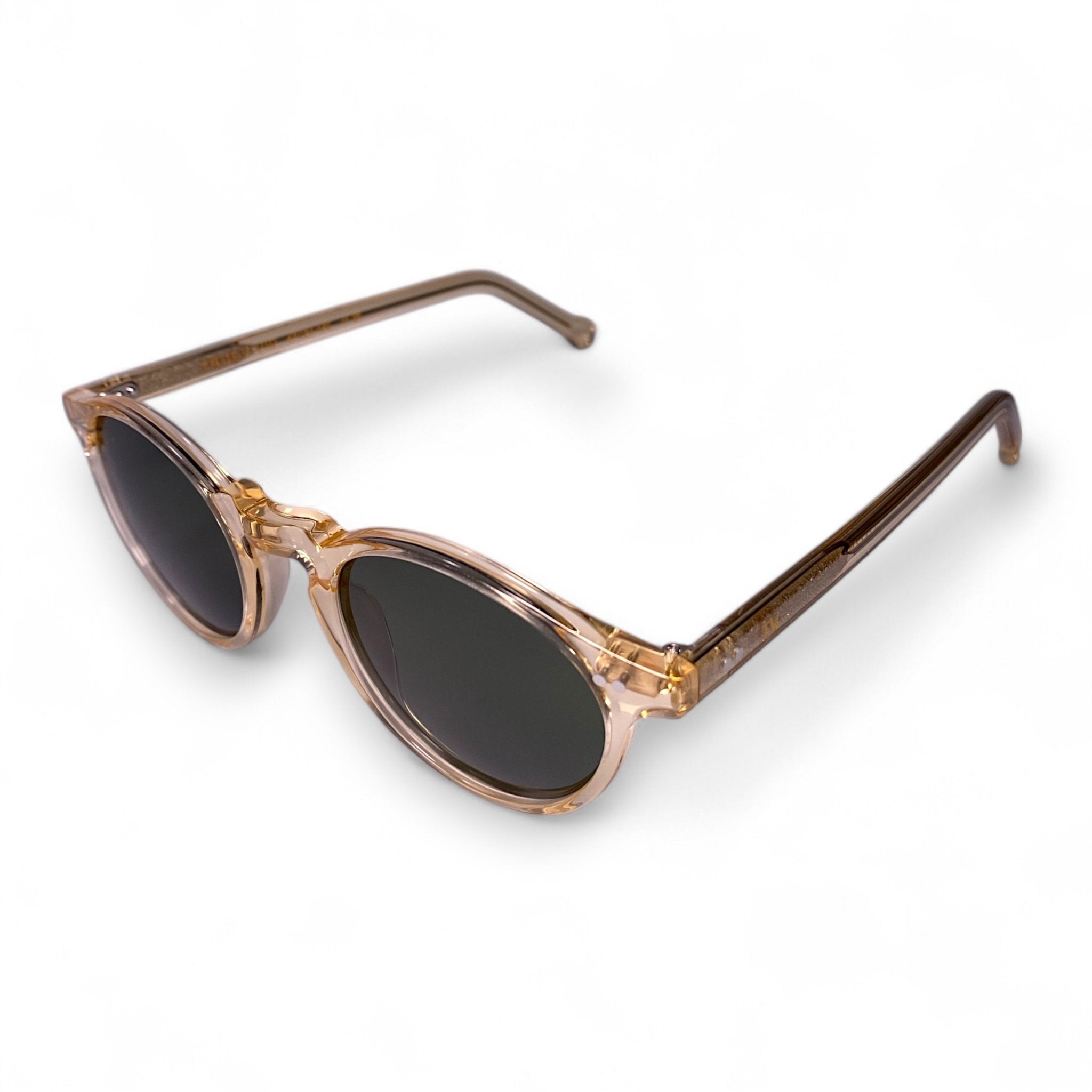 NOVA Round Retro Polarised Sunglasses in Champagne, Green Lens by TrueVivid - PUNCH Watch & Eyewear - TRUEVIVID