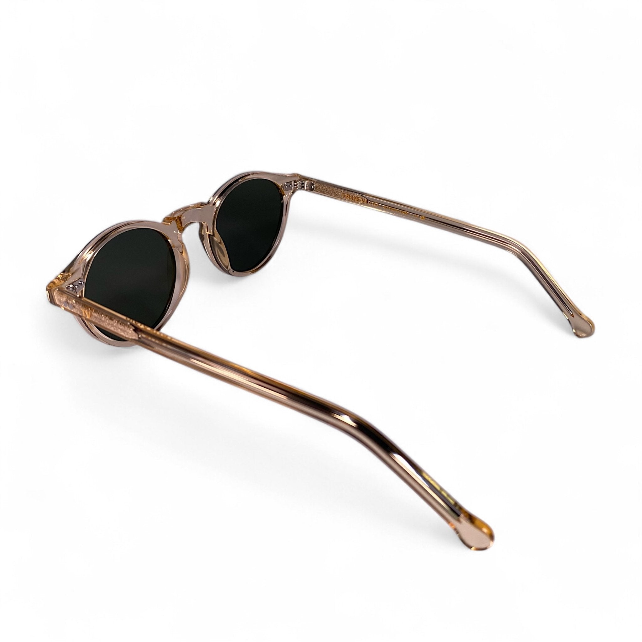 NOVA Round Retro Polarised Sunglasses in Champagne, Green Lens by TrueVivid - PUNCH Watch & Eyewear - TRUEVIVID