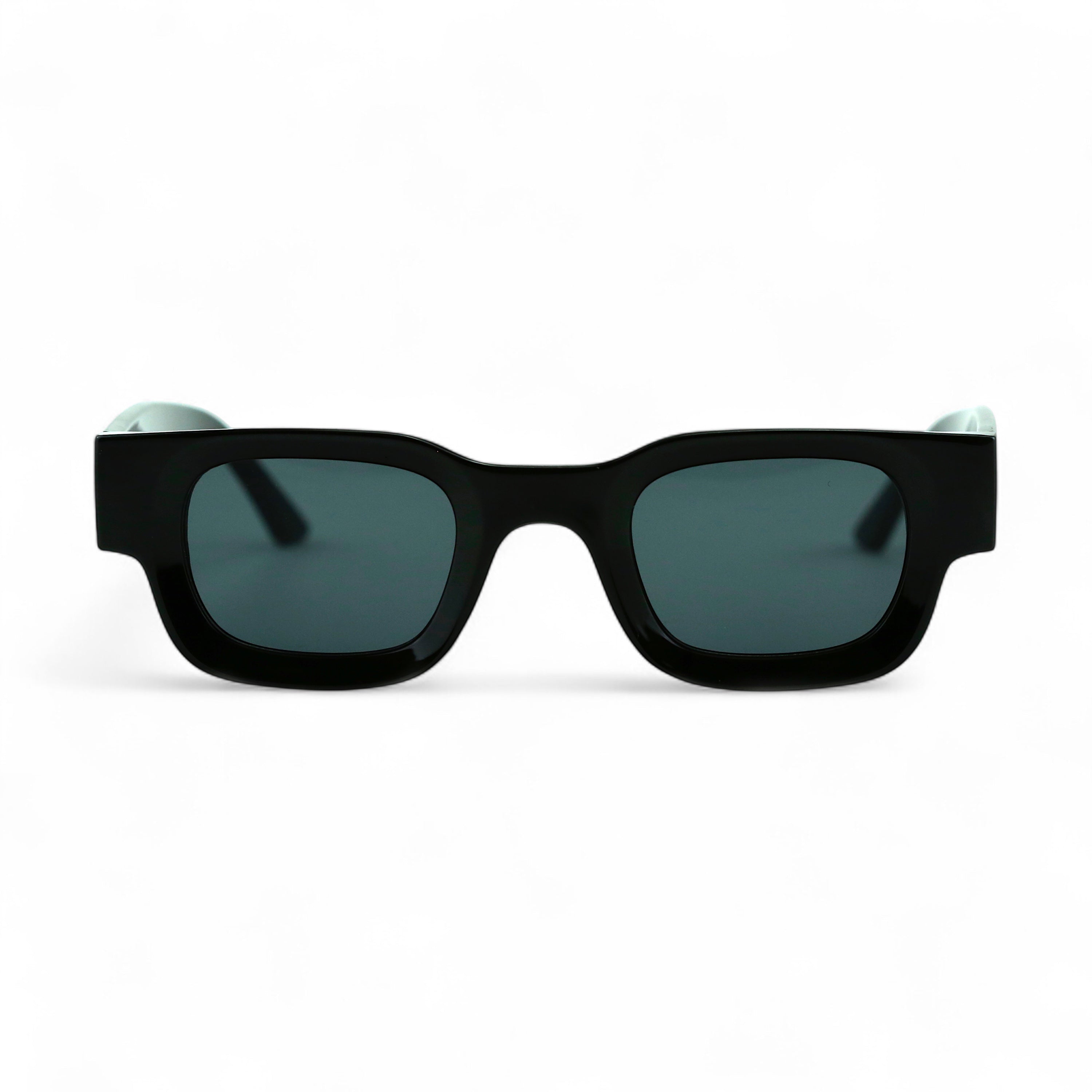 SORA, Essentials Rectangular Modern Sunglasses, Unisex, Black by TrueVivid Eyewear