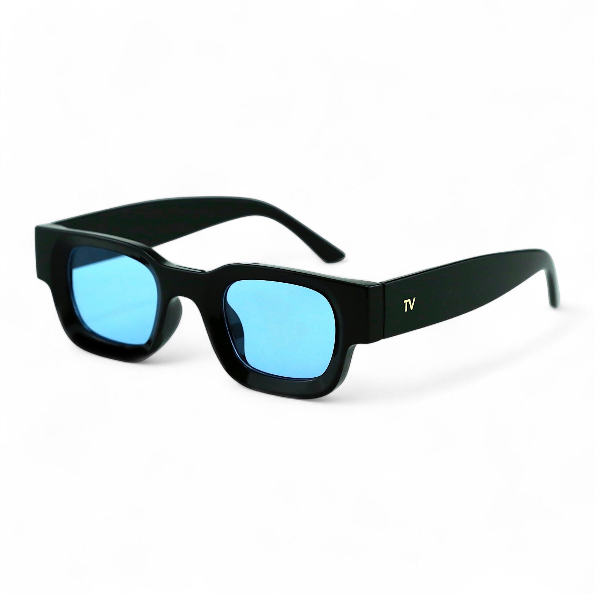 SORA, Essentials Rectangular Modern Sunglasses, Unisex, Black/Blue by TrueVivid Eyewear - PUNCH Watch & Eyewear - TRUEVIVID