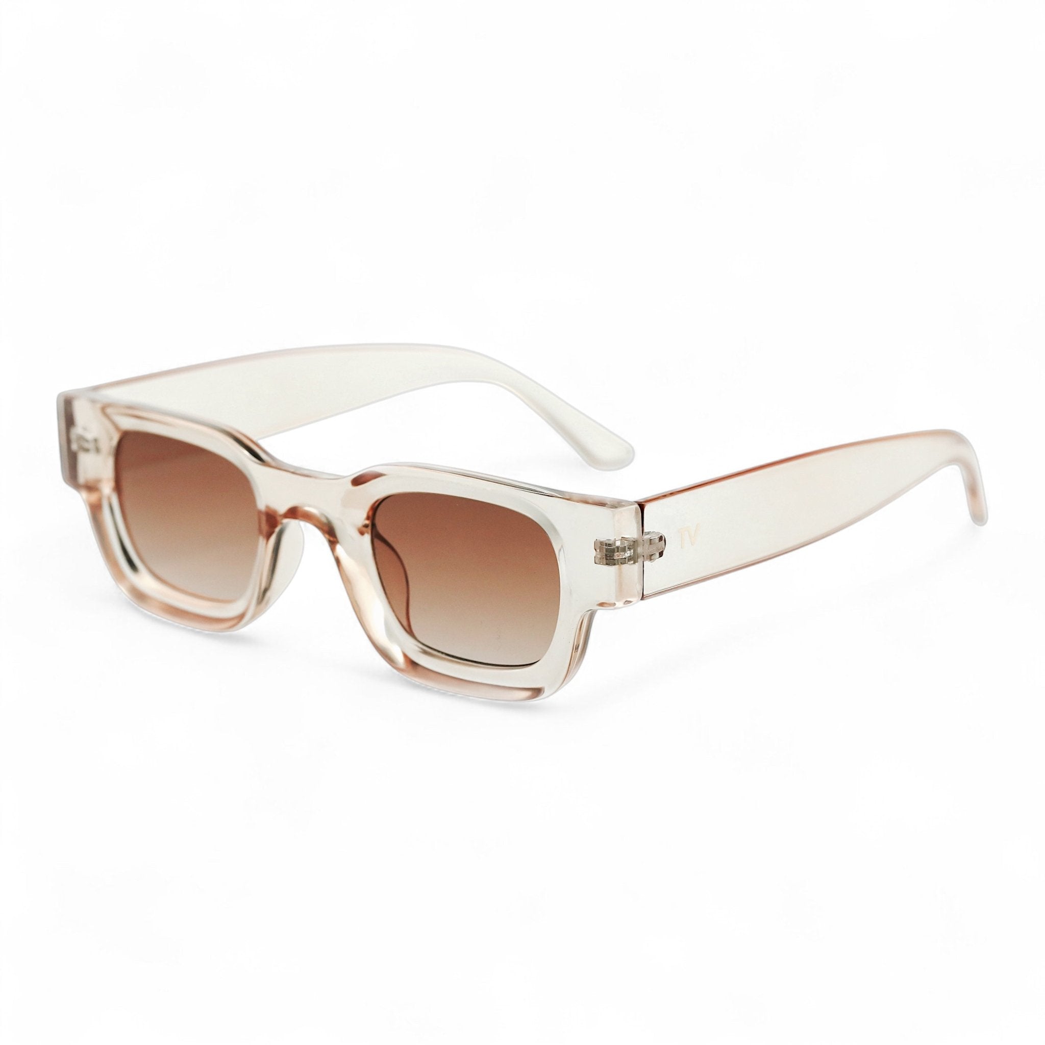 SORA, Essentials Rectangular Modern Sunglasses, Unisex, Champagne by TrueVivid Eyewear - PUNCH Watch & Eyewear - TRUEVIVID
