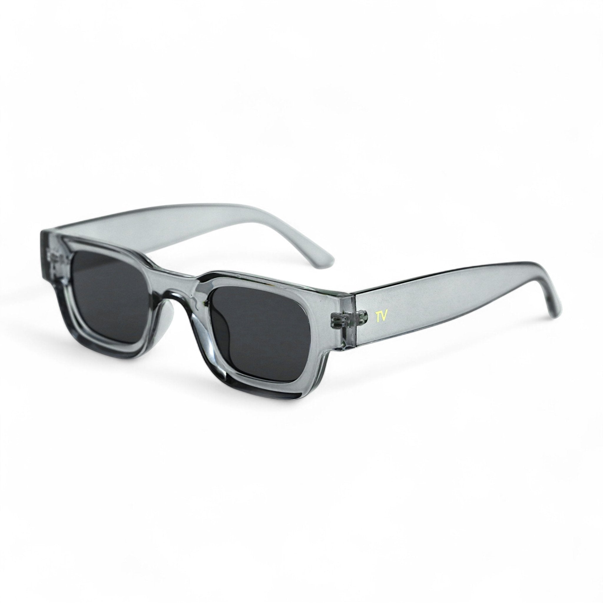 SORA, Essentials Rectangular Modern Sunglasses, Unisex, Grey Crystal by TrueVivid Eyewear - PUNCH Watch & Eyewear - TRUEVIVID