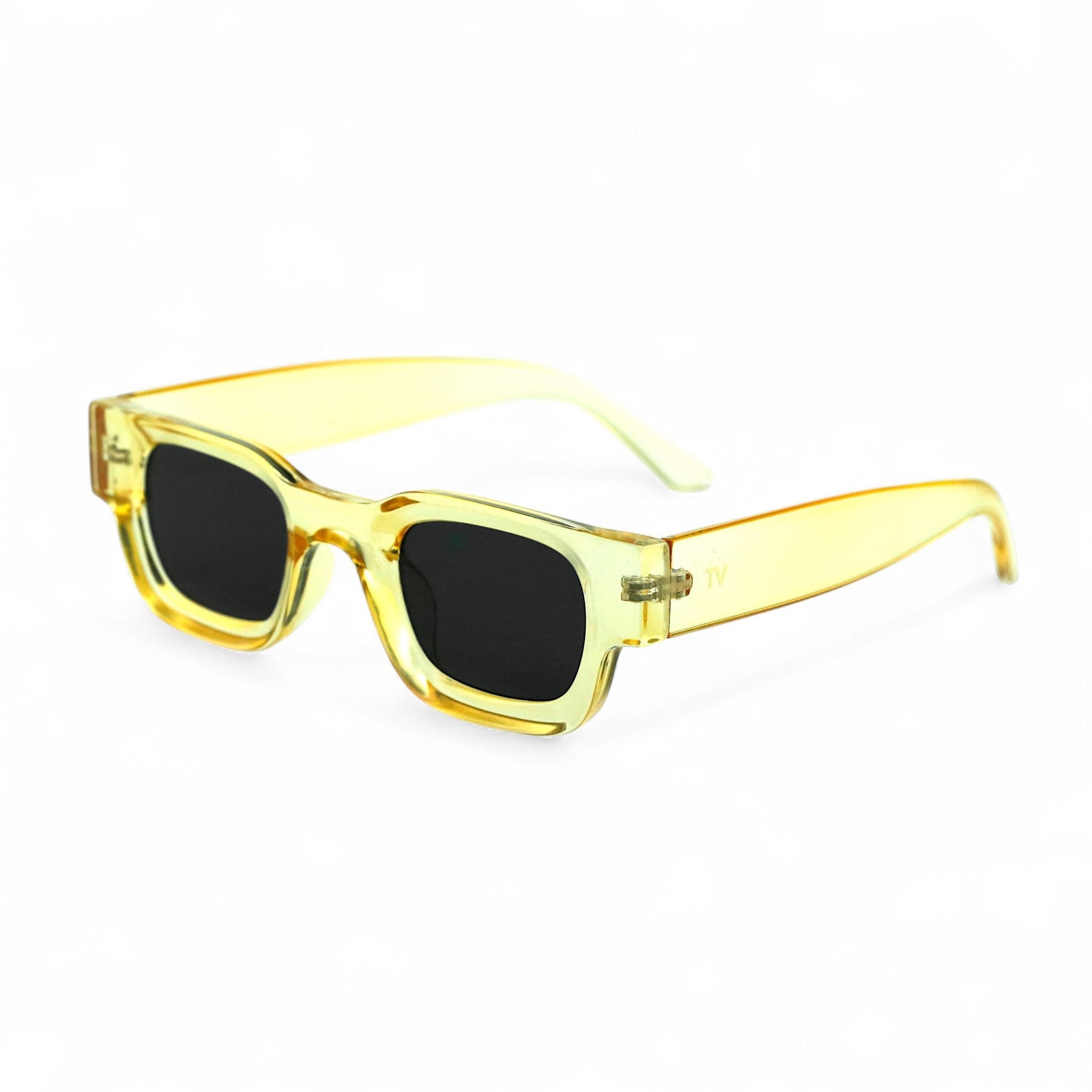 SORA, Essentials Rectangular Modern Sunglasses, Unisex, Yellow by TrueVivid Eyewear - PUNCH Watch & Eyewear - TRUEVIVID