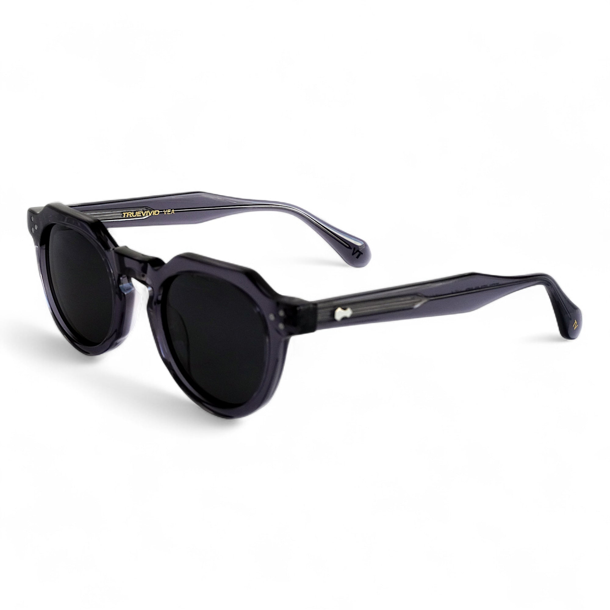 VEA Rounded Hex Storm Grey Sunglasses, Grey Lens by TrueVivid - PUNCH Watch & Eyewear - TRUEVIVID