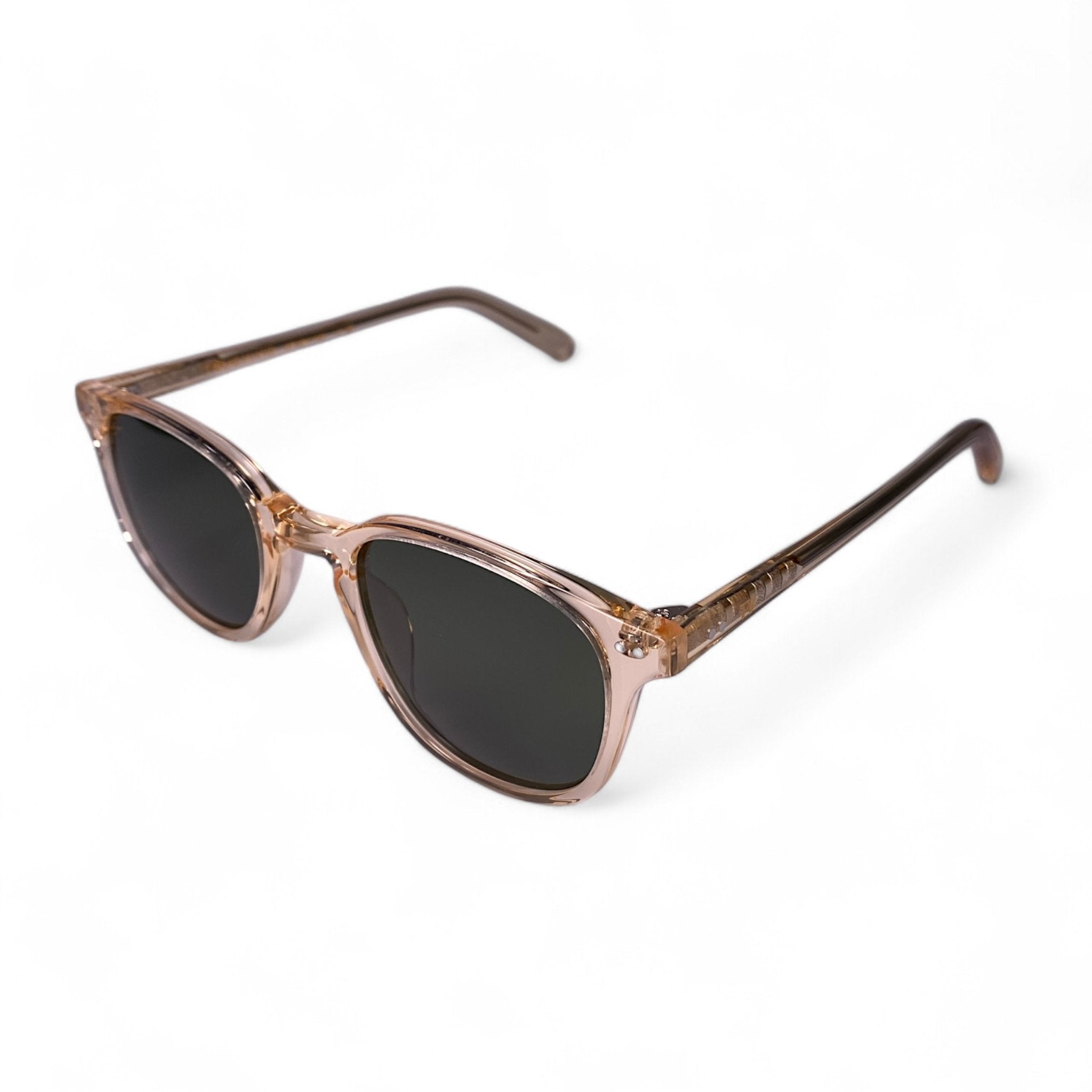 ZAYA Wayfarer Polarised Sunglasses in Champagne, Green Lens by TrueVivid - PUNCH Watch & Eyewear - TRUEVIVID