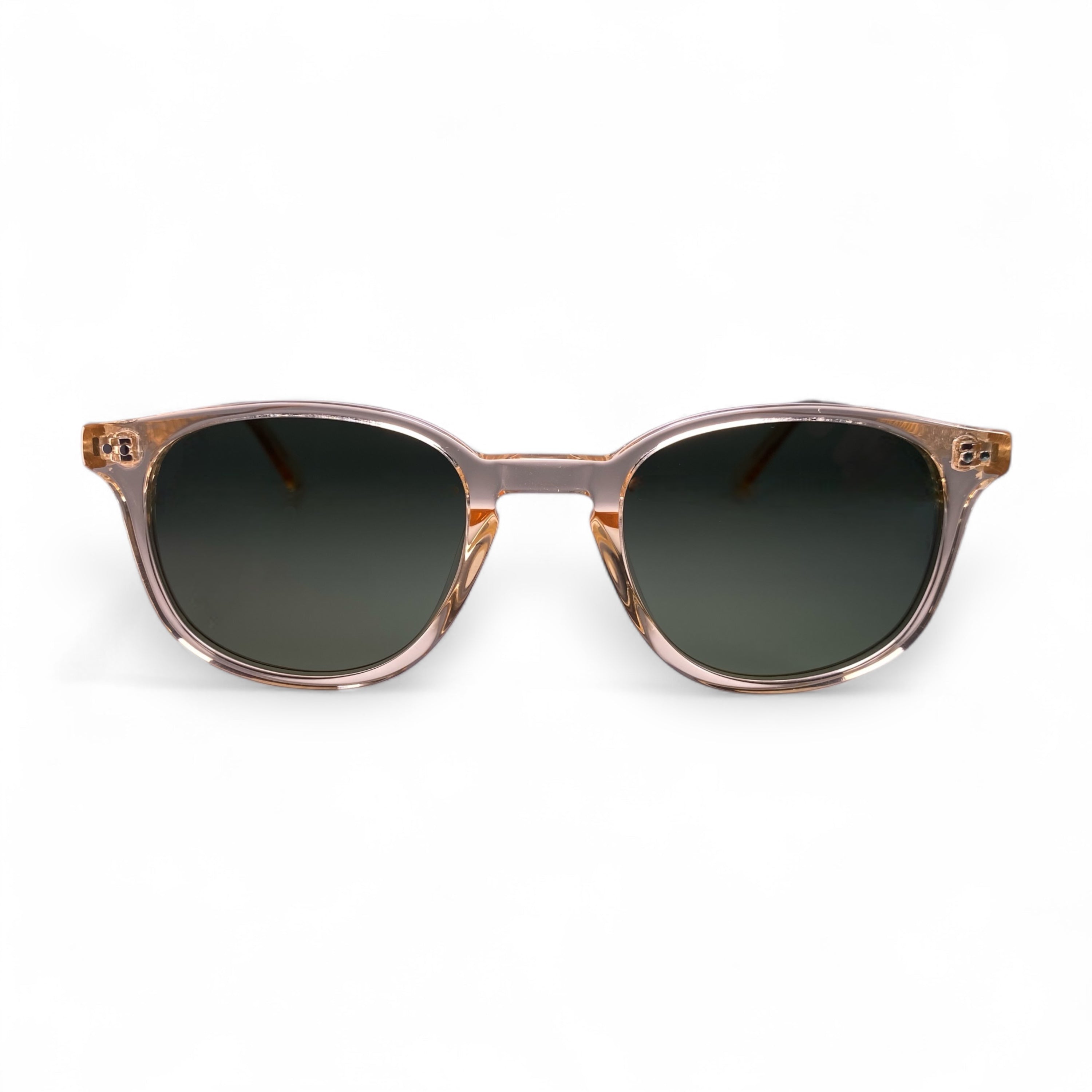 ZAYA Wayfarer Polarised Sunglasses in Champagne, Green Lens by TrueVivid - PUNCH Watch & Eyewear 