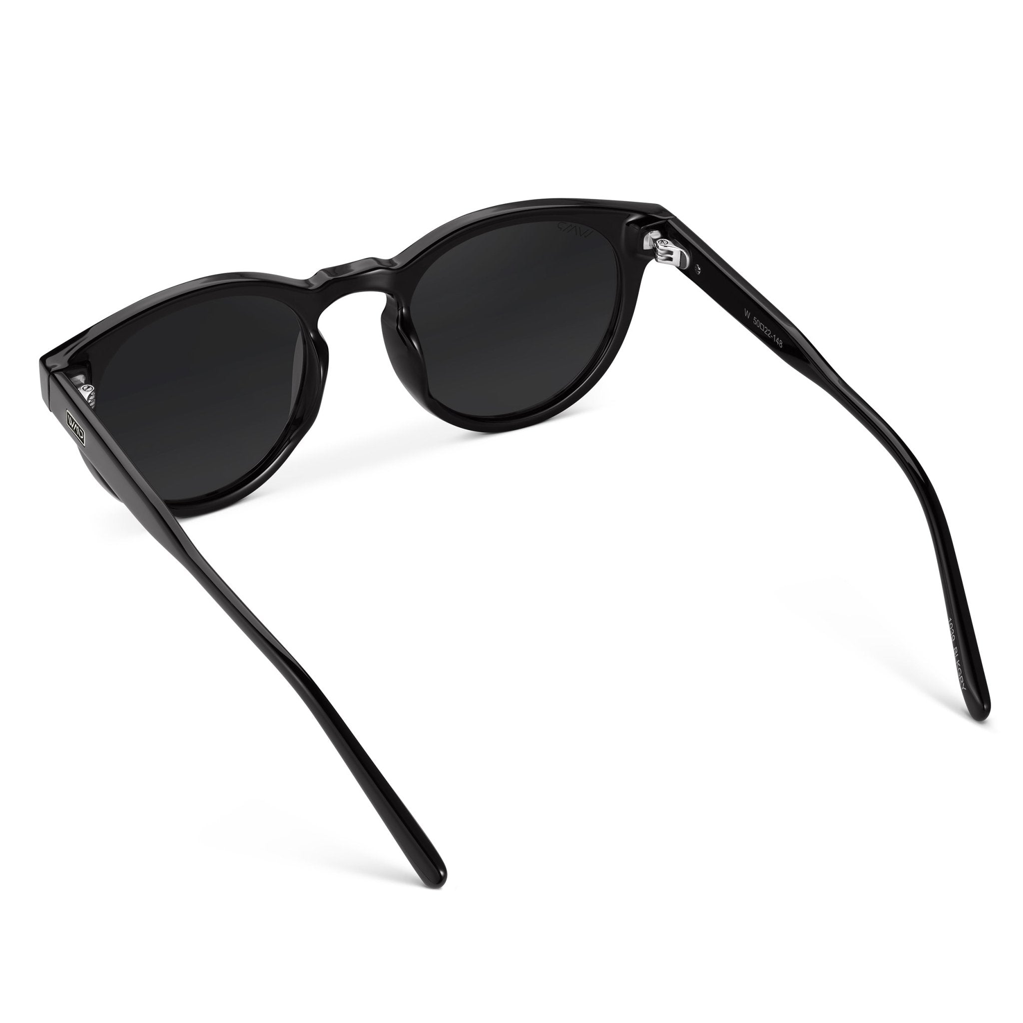 TATE Retro Round Unisex Sunglasses in Black by WMP Eyewear - PUNCH Watch & Eyewear - WMP Eyewear