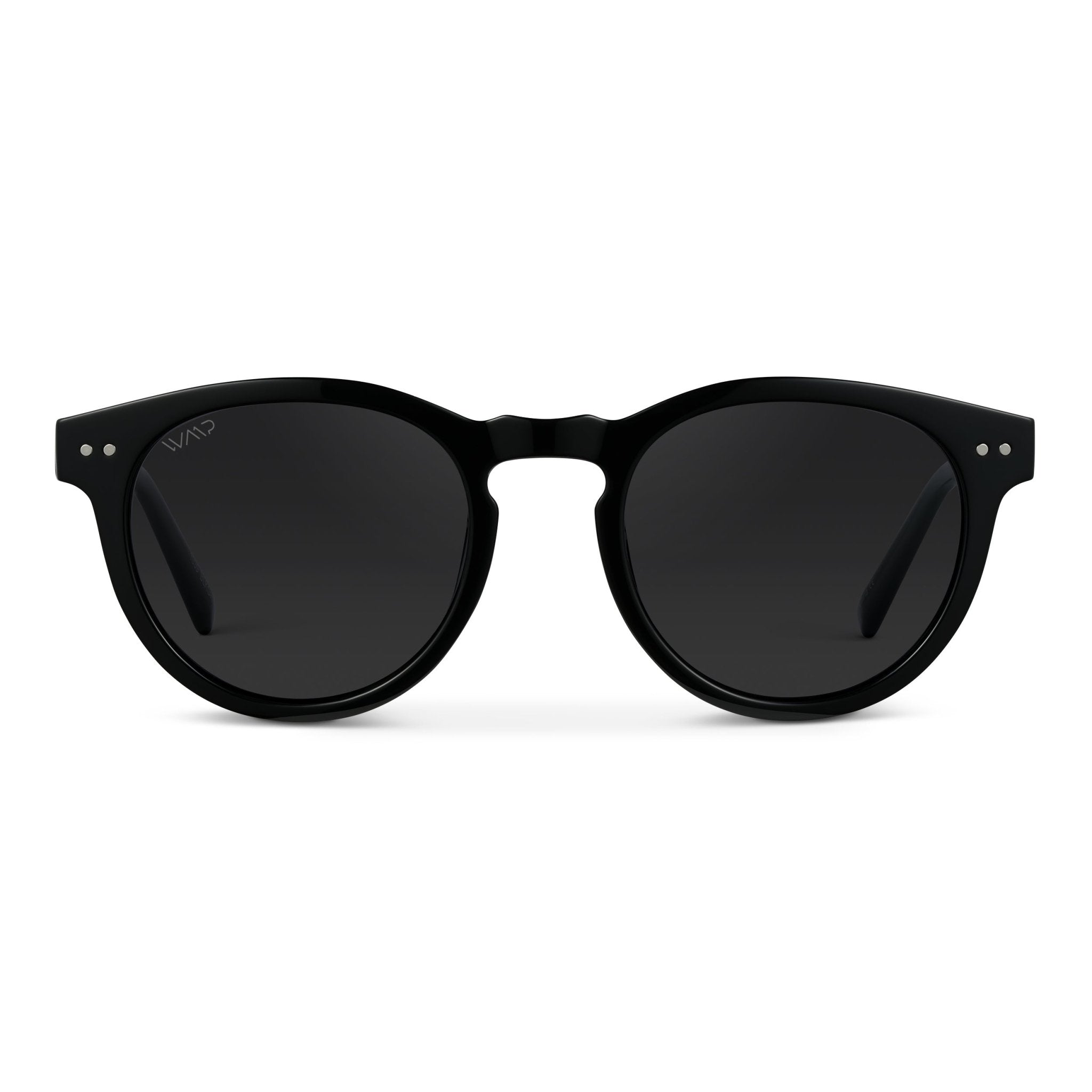 TATE Retro Round Unisex Sunglasses in Black by WMP Eyewear - PUNCH Watch & Eyewear - WMP Eyewear