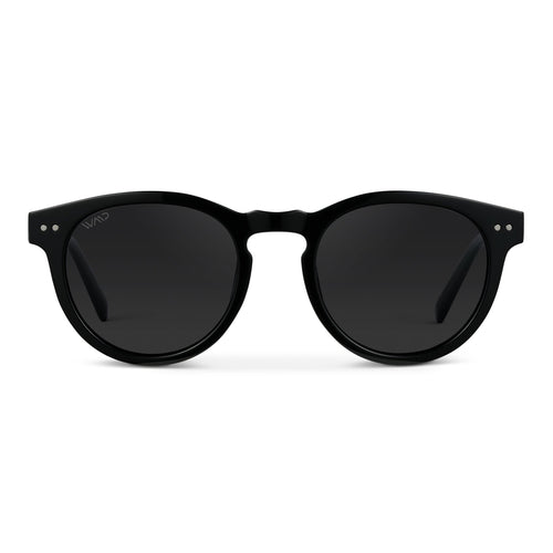 TATE Retro Round Unisex Sunglasses in Black by WMP Eyewear - PUNCH Watch & Eyewear - WMP Eyewear