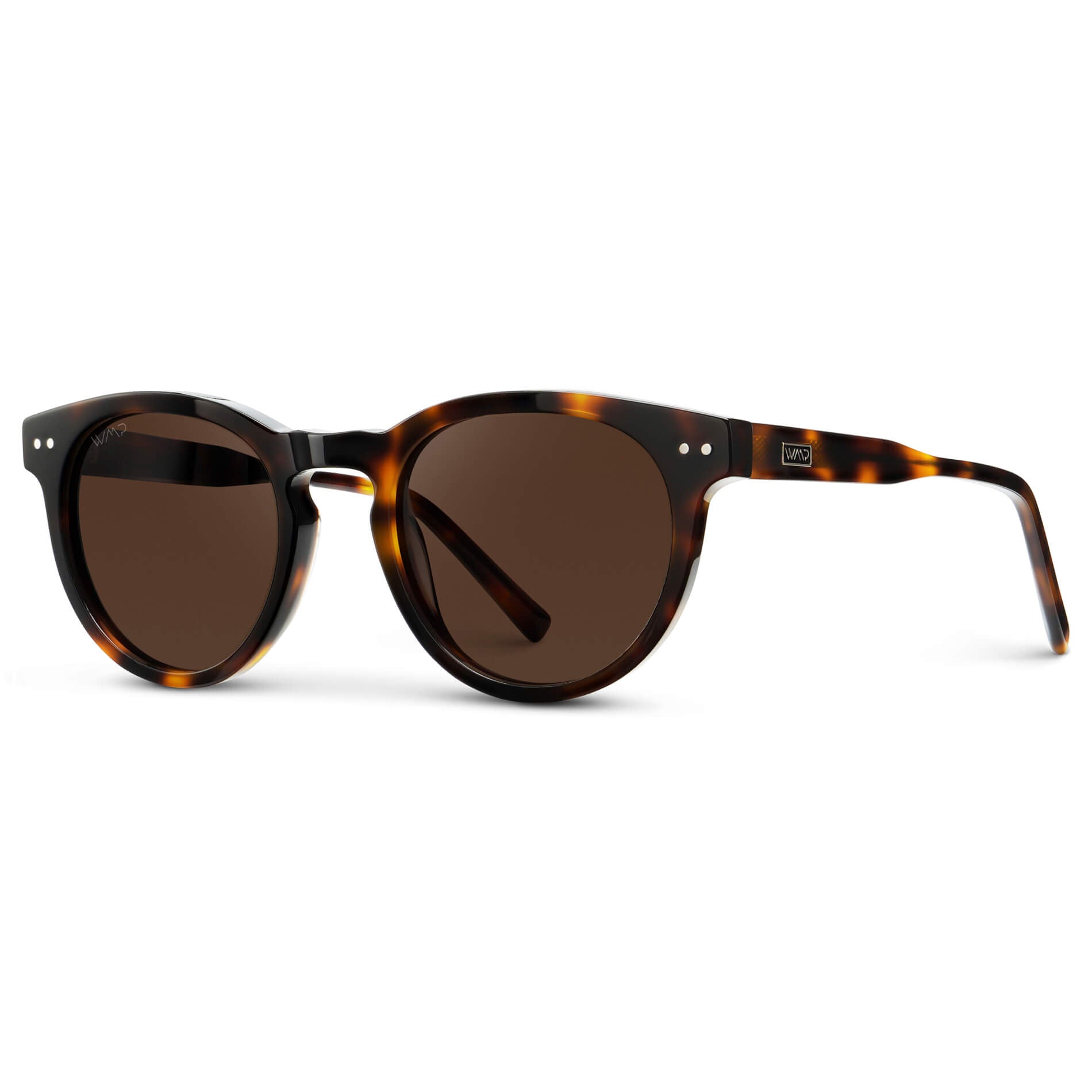 TATE Retro Round Unisex Sunglasses in Brown Tortoise by WMP Eyewear - PUNCH Watch & Eyewear - WMP Eyewear