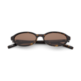 UMA Dark Havana Tortoise Oval Sunglasses by Messy Weekend
