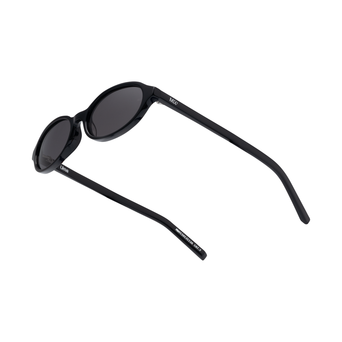 UMA Black Oval Sunglasses by Messy Weekend
