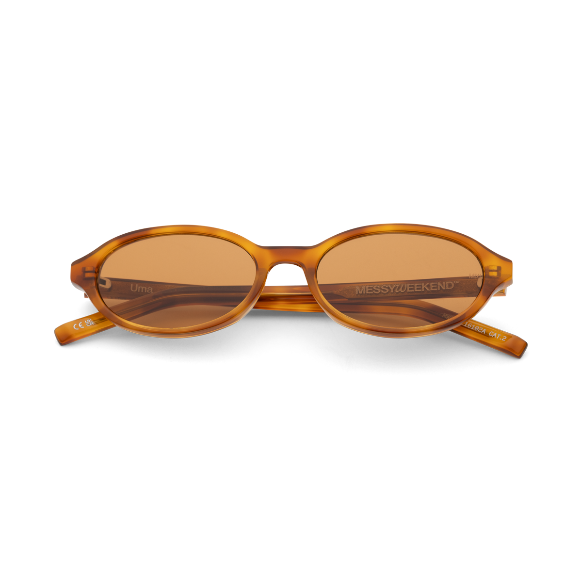 UMA Honey Havana Tortoise Oval Sunglasses by Messy Weekend