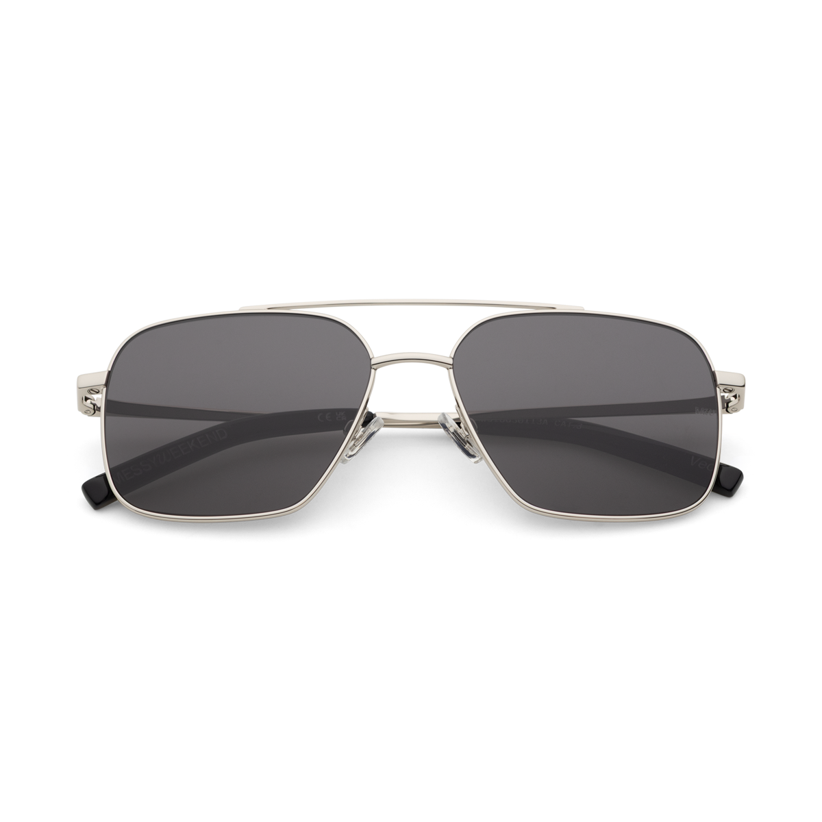 VEO Silver Navigator Metal Frame Sunglasses by Messy Weekend