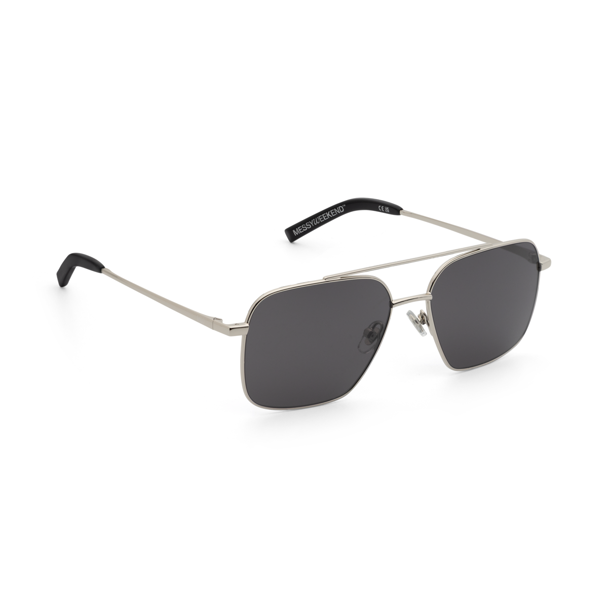 VEO Silver Navigator Metal Frame Sunglasses by Messy Weekend