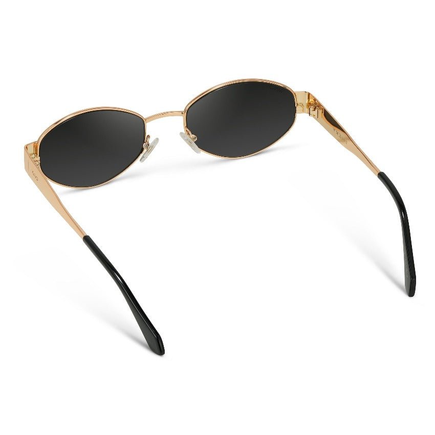 VERONA Oval Thick Framed Women's Sunglasses in Gold, Black by WMP Eyewear - PUNCH Watch & Eyewear - WMP Eyewear