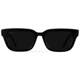 VIVIAN Slim Rectangular Women's Sunglasses in Triple Black by WMP Eyewear