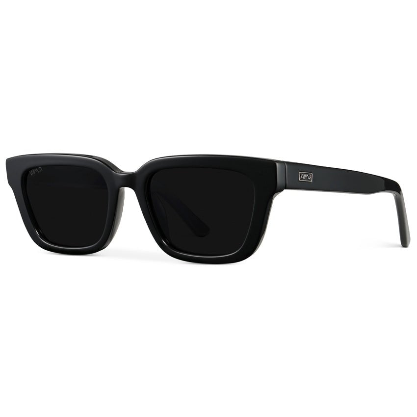 VIVIAN Slim Rectangular Women's Sunglasses in Triple Black by WMP Eyewear - PUNCH Watch & Eyewear - WMP Eyewear