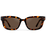 VIVIAN Slim Rectangular Women's Sunglasses in Ember Tortoise by WMP Eyewear