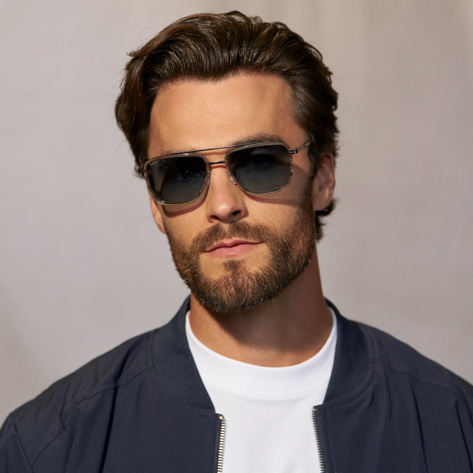 WESTON Polarised Flat-Top Aviator Sunglasses For Men - Timber Brown l WMP Eyewear
