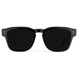 WAYNE Men's Bold Rectangular Polarised Sunglasses in Triple Black by WMP Eyewear