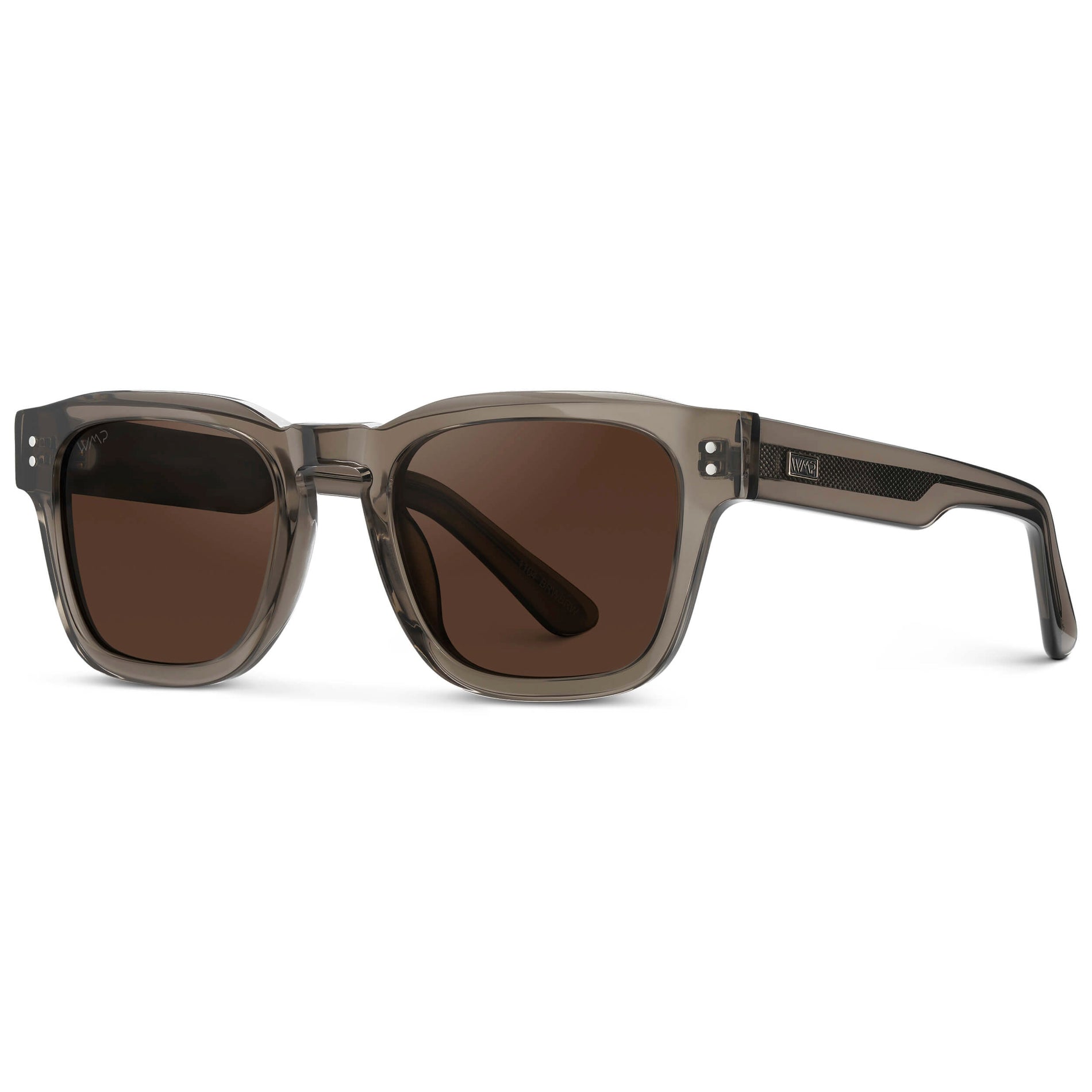 WAYNE Men's Bold Rectangular Sunglasses in Ashwood Brown by WMP Eyewear - PUNCH Watch & Eyewear - WMP Eyewear