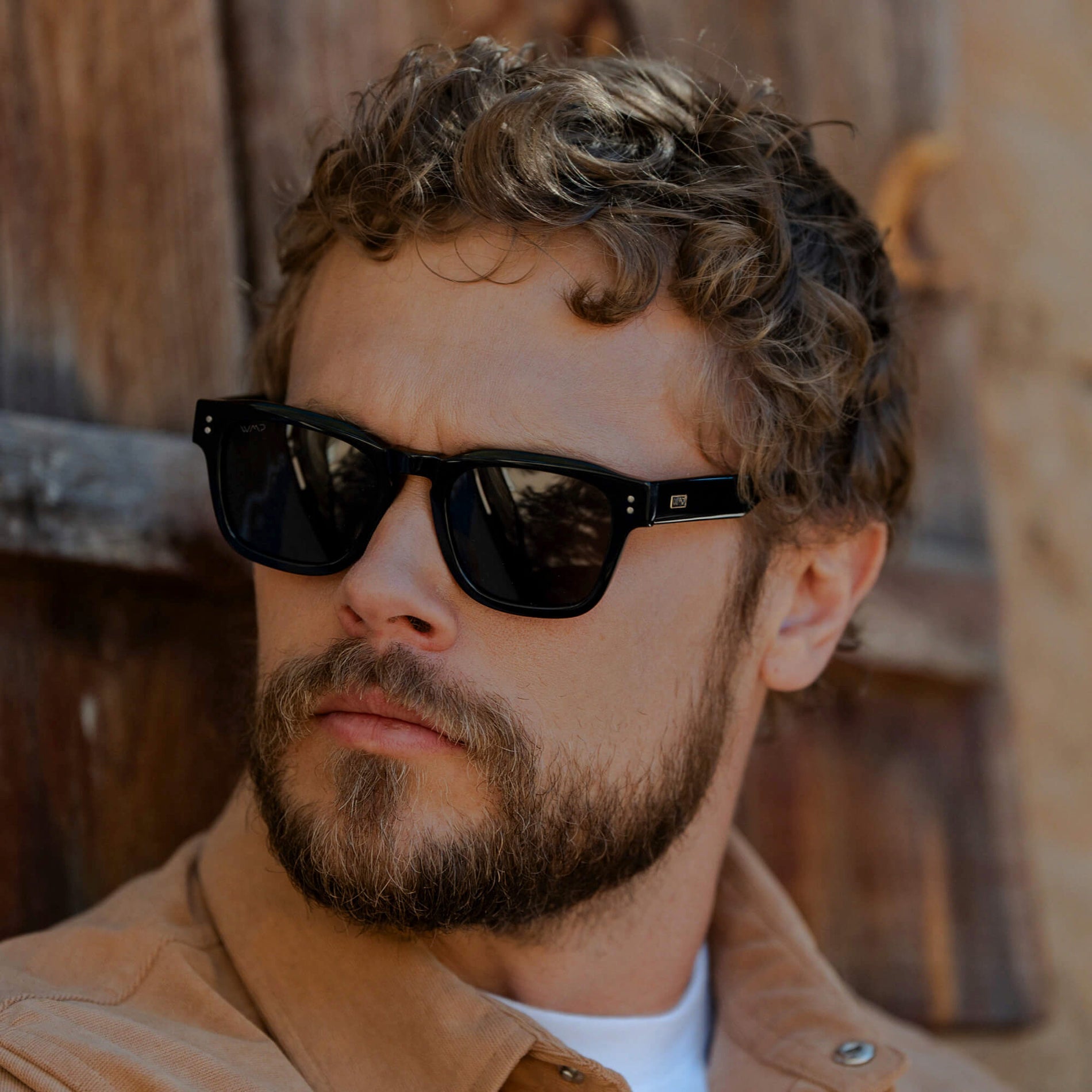 WAYNE Men's Bold Rectangular Sunglasses in Black by WMP Eyewear - PUNCH Watch & Eyewear - WMP Eyewear