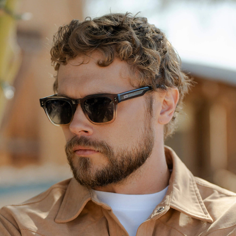 WAYNE Men's Bold Rectangular Sunglasses in Graphite Grey by WMP Eyewear - PUNCH Watch & Eyewear - WMP Eyewear
