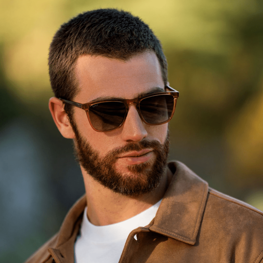 WESLEY Polarized Men's Sunglasses in Crystal Brown by WMP Eyewear - PUNCH Watch & Eyewear - WMP Eyewear