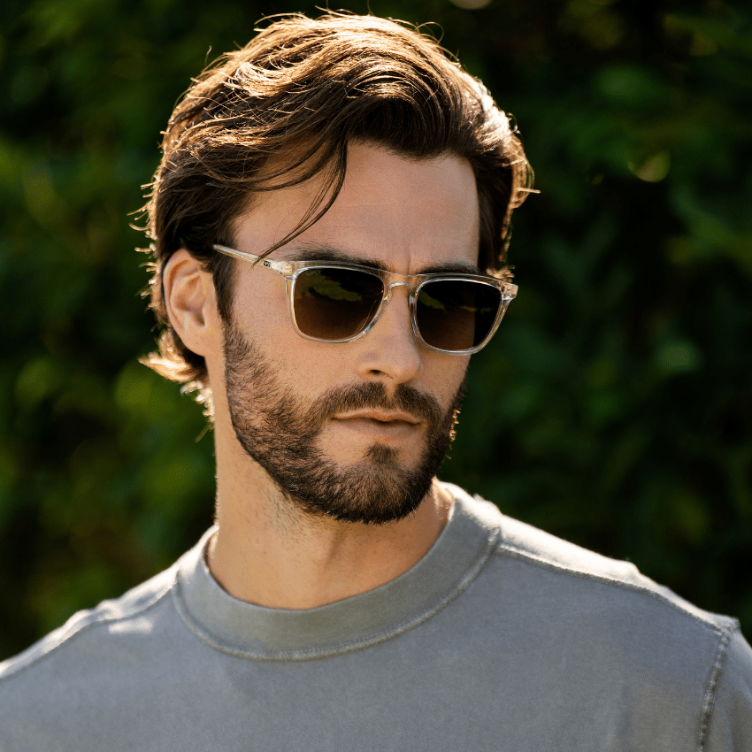 WESLEY Polarized Men's Sunglasses in Clear Gloss by WMP Eyewear - PUNCH Watch & Eyewear - WMP Eyewear