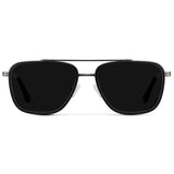 WESTON Polarised Flat-Top Aviator Sunglasses For Men - Triple Black l WMP Eyewear