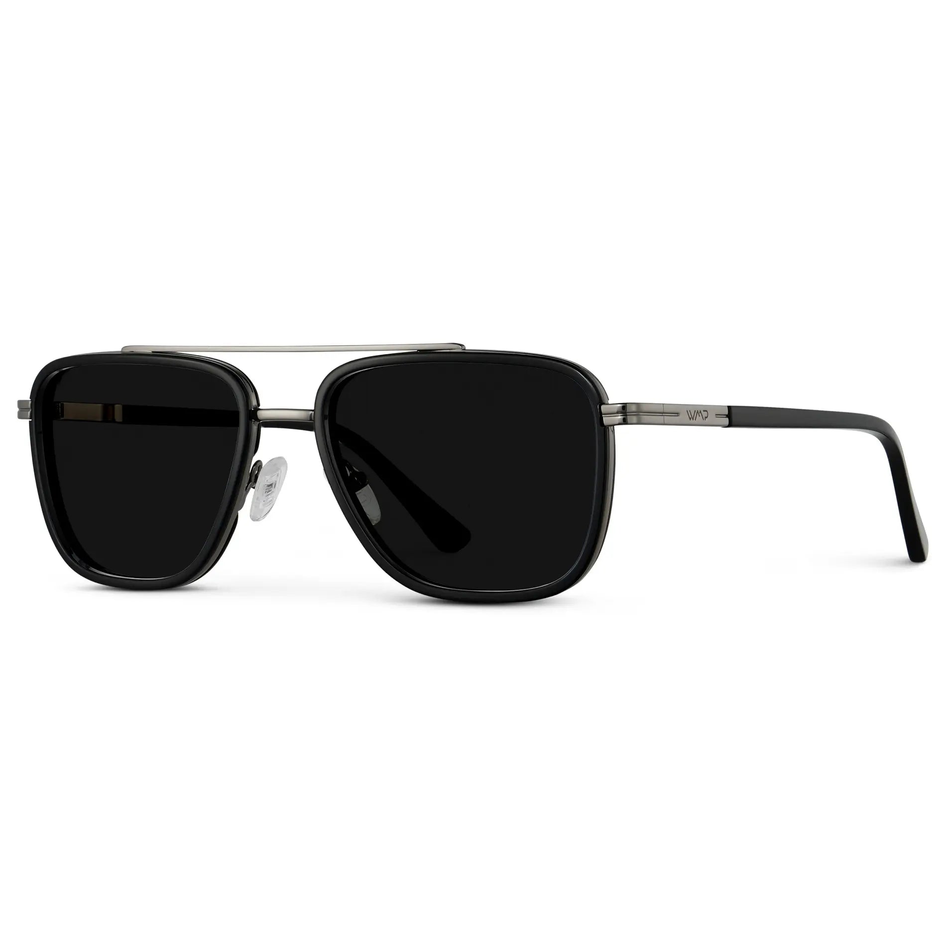 WESTON Polarised Flat-Top Aviator Sunglasses For Men - Triple Black l WMP Eyewear